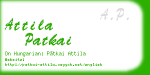 attila patkai business card